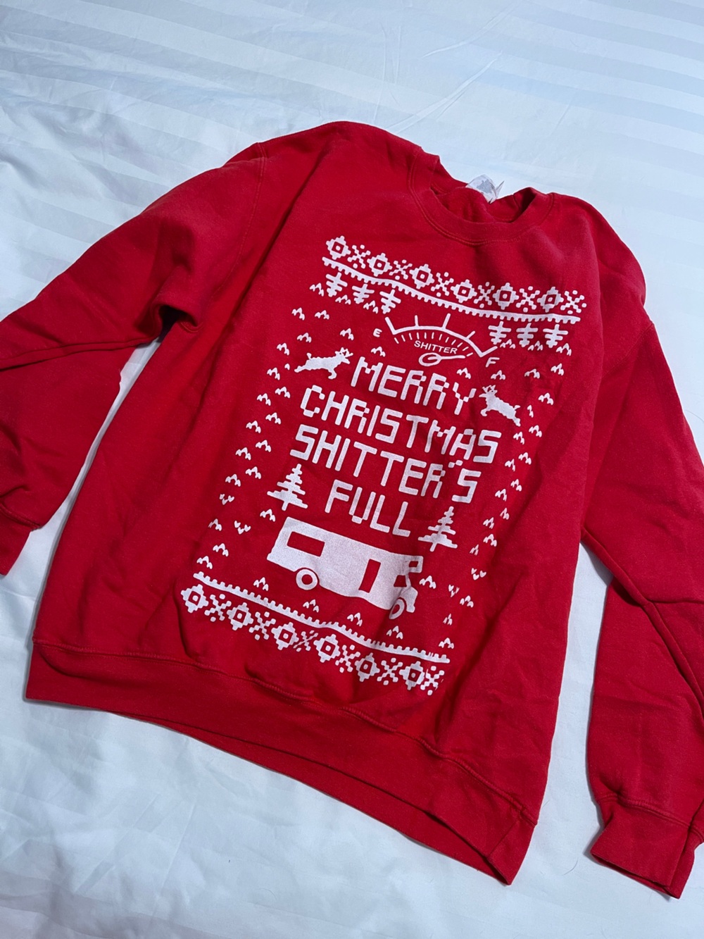 Christmas Vacation Crewneck Sweater “Merry Christmas Shitter’s Full”